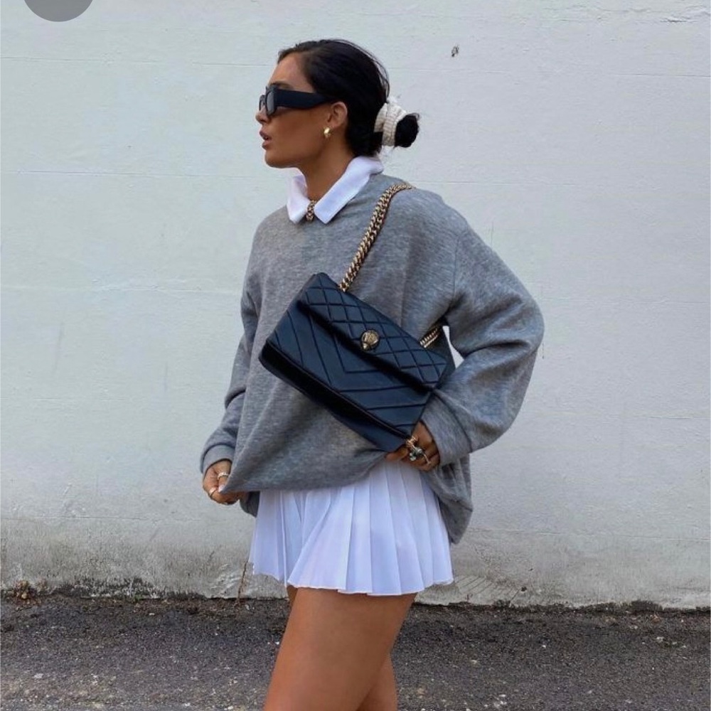 White Pleated Skirt